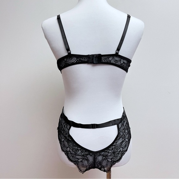 Ann Summers Hold Me Tight underwire lace Bodysuit Black Women’s XL - Picture 7 of 13
